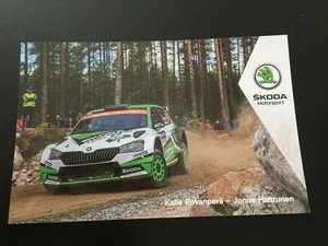 CP POSTCARD CARTOLINA SKODA FABIA ROVANPERA RALLY FINLAND 2019 WRC RALLYE - Picture 1 of 2