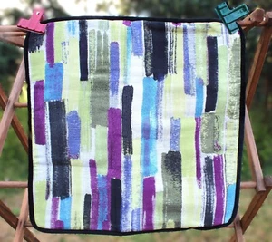 Hand Made Pillow Cover Paintstroke Abstract Print 20" Decor Velvet Back Zip - Picture 1 of 6