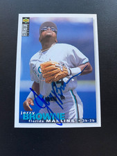 Jerry Browne Signed 1995 Upper Deck Collectors Choice Florida Marlins Auto COA