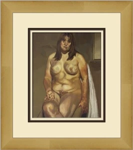 Lucian Freud The Butcher's Wife Custom Framed Print - Picture 1 of 2