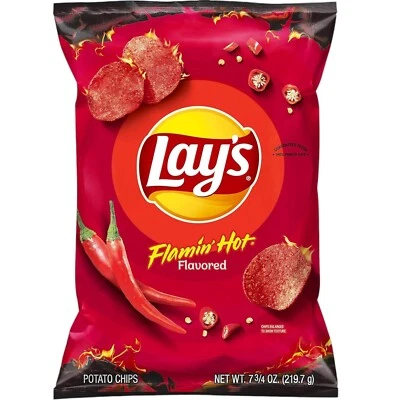 Lay's Flamin Hot Flavored Potato Chips 7.75 oz Lays 1 Bag - Image 1 of 4