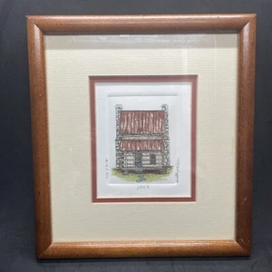 Martha Hinson Art Print “1863” Civil War Era House Signed 212/350 Matted Framed - Picture 1 of 16