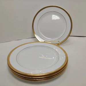 Piatto da pranzo vintage Lenox Tiffany & Co Green Mark bordo oro 9" (F51) set 5 pezzi - Foto 1 di 22