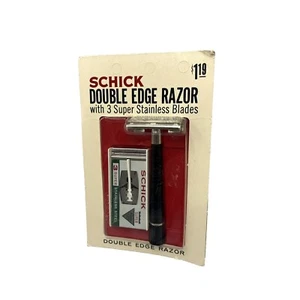 Rasoio vintage NOS Schick doppio bordo con 3 lame Krona Comfort Edge - Foto 1 di 6