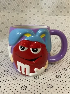 M&M’s Easter Bunny Mug Red Candy Ceramic Jelly Bean Factory 2003 *New - Picture 1 of 5