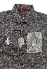 Luchiano Visconti Casual Shirt Mens Medium Paisley Allover Print NWT
