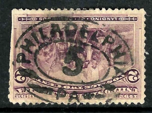Sc #231 SOTN PHILADELPHIA PA Oval Town Cancel 2 Cent Columbian 1893 US 5B23 - Picture 1 of 2