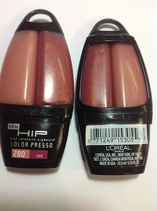 2 X L'Oreal HiP Color Presso Brillo labial CHIC #280 NUEVO. - Imagen 1 de 1