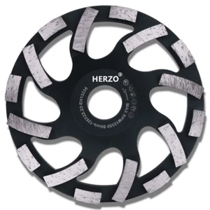 Muela abrasiva de hormigón HERZO Diamond de 5 pulgadas, rueda de copa de diamante para pulir - Imagen 1 de 12