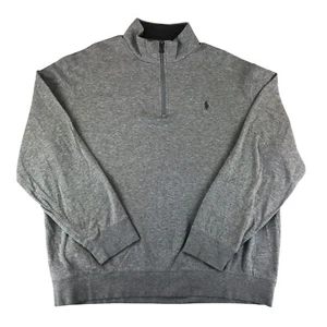 Polo Ralph Lauren Pullover Herren XXL 1/4 Zip meliert grau Pulli Preppy Pulli - Bild 1 von 9