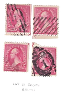 USED US #267 WITH CORNER ARROW GUIDE LINES CV$2.40++ - Picture 1 of 1