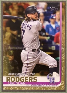 2019 Topps Update US45 Brendan Rodgers GOLD #/2019 Colorado Rockies - Picture 1 of 3