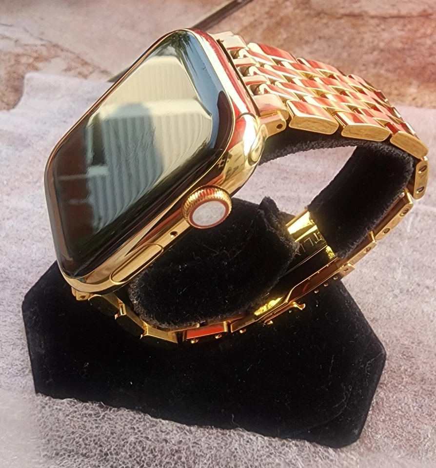 Apple Watch 18k, 24k, Rose Gold, Plated Apple Watch Service. No Watch For Sale - Image 1 of 4
