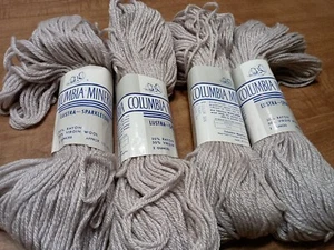 Vintage Lot of 4 Columbia Minerva Lustra Sparkletone Yarn Wool/Rayon Pearl - Picture 1 of 4