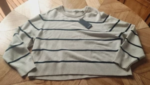 Country Road - Womens Stripe Crop Crew Neck Knit Jumper - Size XL RRP $179 - Picture 1 of 9