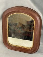 C.1880 Antique Wall Mirror, Arch Top, 13" x 11.25" ~ Guest Room, Bath, Cottage