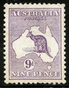 9d Roo Acsc 24Avar~SG24 VIOLET *RETOUCH NWC AND MORE* 1st WMK, 4 SCANS MLH - Picture 1 of 4