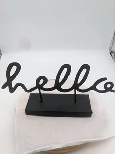 Hello Sign for shelf or desk Word Art Metal - Picture 1 of 6