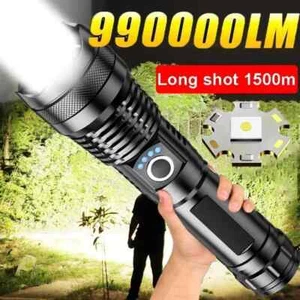 12000000 Lumen Taschenlampe LED USB 5000 Meter Taktisches Fackel Arbeitslicht DE - Bild 1 von 11