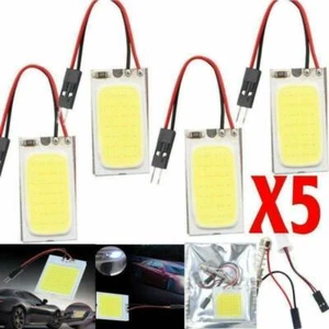 5Pcs White 48 SMD COB LED T10 12V Car Interior Panel Light Dome Lamp Bulb UK - Picture 1 of 12