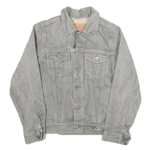 LEVI'S Niñas Gris Mezcla de Algodón Denim Chaqueta L Botón L Estilo Informal - Imagen 1 de 6