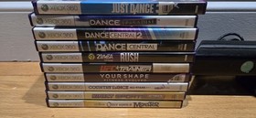 Xbox 360 Kinect Sensor + 10 Games Bundle Lot Tested Ready to Play