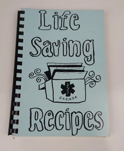 VTG 1988 Life Saving Recipes Chesapeake VA Volunteer EMS Cookbook - Foto 1 di 11