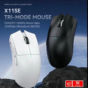 ATTACK SHARK X3 49g SUPERLIGHT Gaming Mouse PixArt PAW3395 BT/2.4 Wireless/Wired - Picture 1 of 16