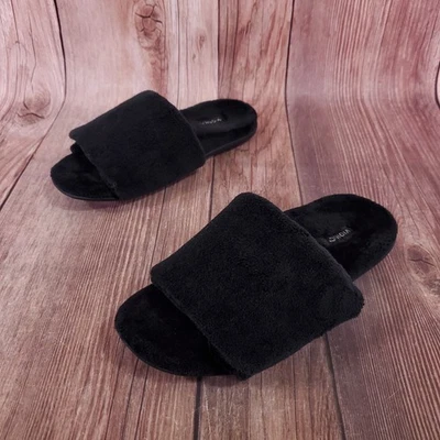 Vionic Dream Mujer Talla 6.5 Negro Imitación Piel Ajustable Acogedoras Zapatillas Cómodas Foto 1 de 4