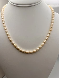 Natural Pearl Necklace 19” vintage estate - Picture 1 of 6
