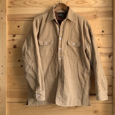 De Colección Sears Ropa Deportiva Camisa Aislada Chaqueta Para Hombre L Tostada Pana *Defecto* Foto 1 de 4