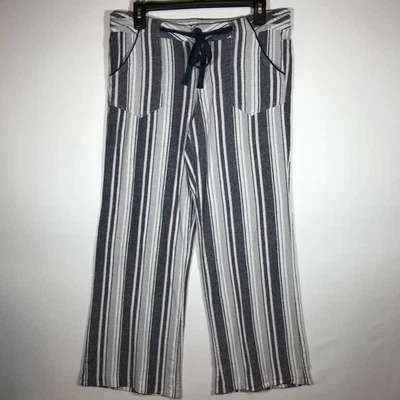 Pantalones informales Jolt para mujer juniors 9 multicolor mezcla de lino cordón pierna ancha Foto 1 de 4