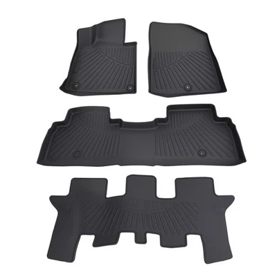 Alfombrilla forro para todo tipo de clima para Kia Sorento 2016-2020 alfombra de coche TPE negra Foto 1 de 4