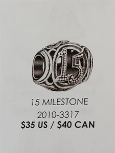 Neu Chamilia ~ 15 Meilensteine ~ Sterling Perlen 2010-3317 35 $ US/40 $ DOSE - Bild 1 von 7