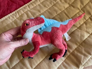 2001 Dinosaur Spinosaurus Dino- Red Gray Plush Stuffed Toy Carnivore - Picture 1 of 6