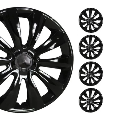 16 Inch Wheel Covers Hub Cap for Mercedes ABS Black 4Pcs - Изображение 1 из 4