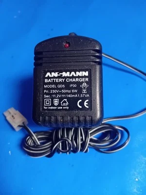 ANSMANN QD5  BATTERY CHARGER 11.2V 140mA MAINS IP30 230V-50Hz/6W UK Plug - Image 1 of 4
