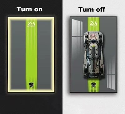 31.5" LED Metal Display wall mount for LEGO 42156 Peugeot 9x8 24HR - Image 1 of 4