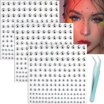 Face Gems Lip Stud, Piercing Falso Nariz Stud Tira de Sobrancelha - Imagem 1 de 4