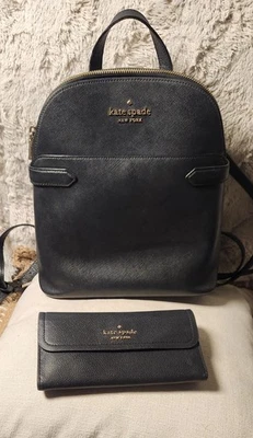 Bolso Mochila Kate Spade Mediano con Cartera Continental a Juego-Negro Foto 1 de 4