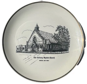 Vintage Baker China Studio Commemorative Plate Calvert Baptist Church Trenton NJ - Picture 1 of 3