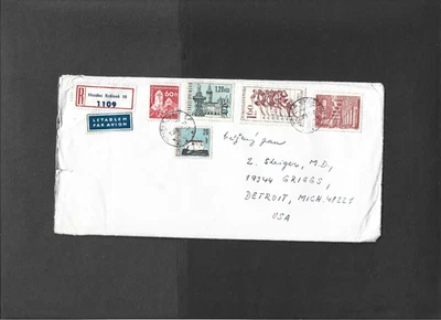 CCHECOSLOVÁQUIA REGISTRADA INTEIRA COM CONTEÚDO 12-1965 - Imagem 1 de 3