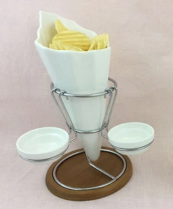 Aperitif Set Snack Chips Antipasti, Porzellan und Holz, Mandel by Paben - Bild 1 von 1