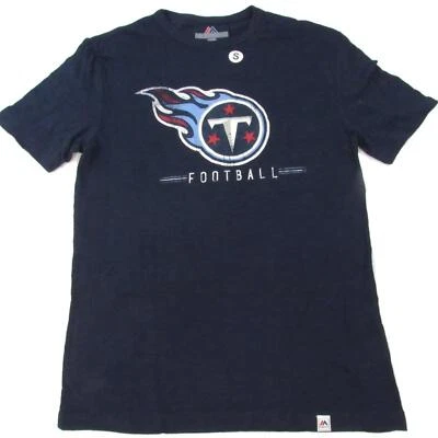 New Tennessee Titans Mens S-M-L-XL-2XL Navy Blue Majestic Blend Shirt - Image 1 of 4