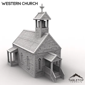 Western Church - Wild West Terrain Wargaming - Imagen 1 de 7