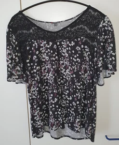 Street One Gr. 42 Blusenshirt Shirt Bluse Blumen Flatterarm - Bild 1 von 8