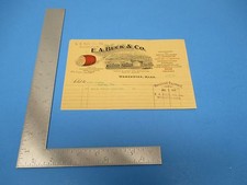 Vintage 1916 E.A. Buck & Co, Inc. Bill of Sale, F.B. Stone Valley VT, S1499