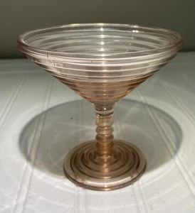 Manhattan Depression Glass Pink Compote Anchor Hocking Martini Glass - Picture 1 of 6