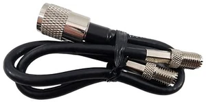 Adaptador de cable Procomm 1DH-FMPL 12 pulgadas PL259 macho a doble hembra mini UHF - A GRANEL - Imagen 1 de 3