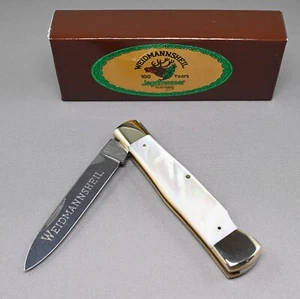 Weidmannsheil - Lockback JAGDMESSER Knife, Mother of Pearl Handle - NEW - Picture 1 of 12
